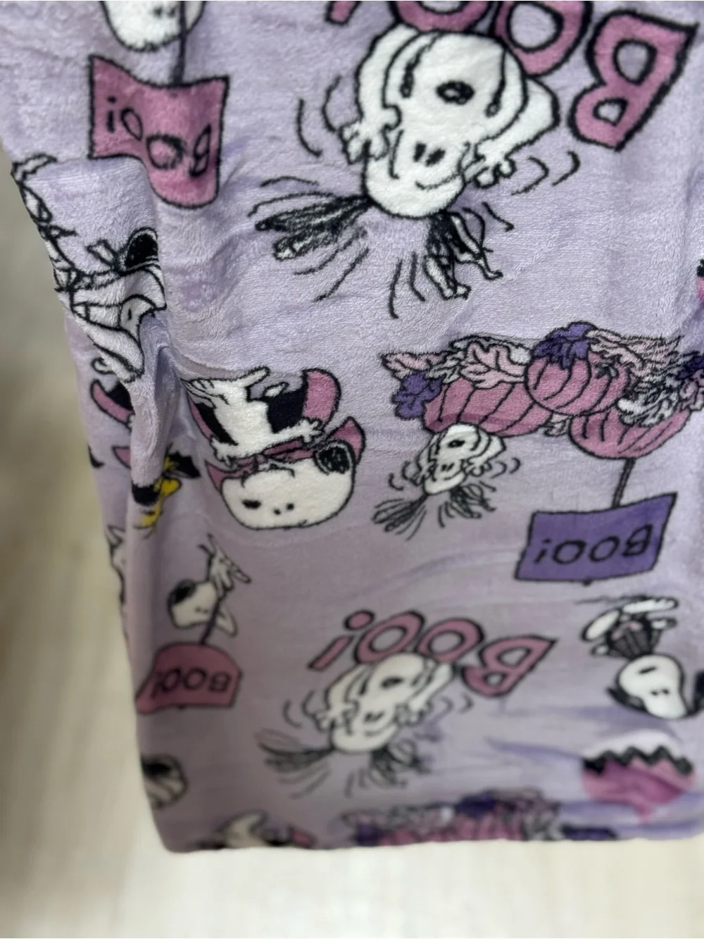 Peanuts Lavender Snoopy & Woodstock Halloween Pet Throw